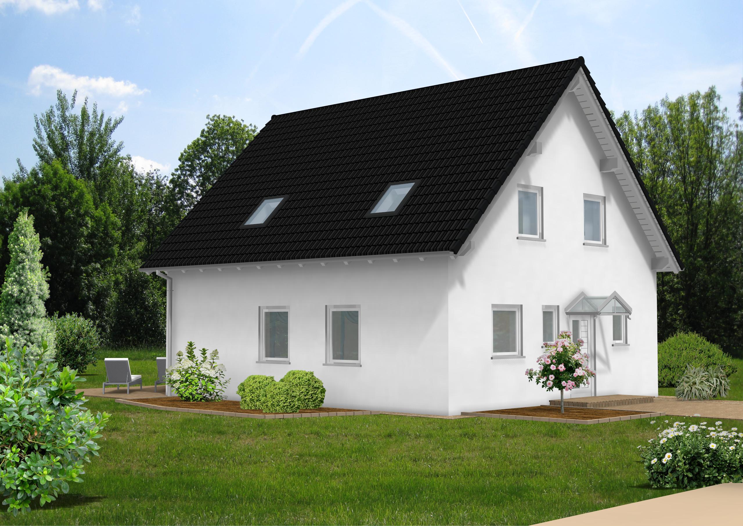 Haustyp C14 – Gartenansicht mit Terrasse