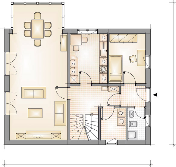 Haustyp C22 – Grundriss Erdgeschoss