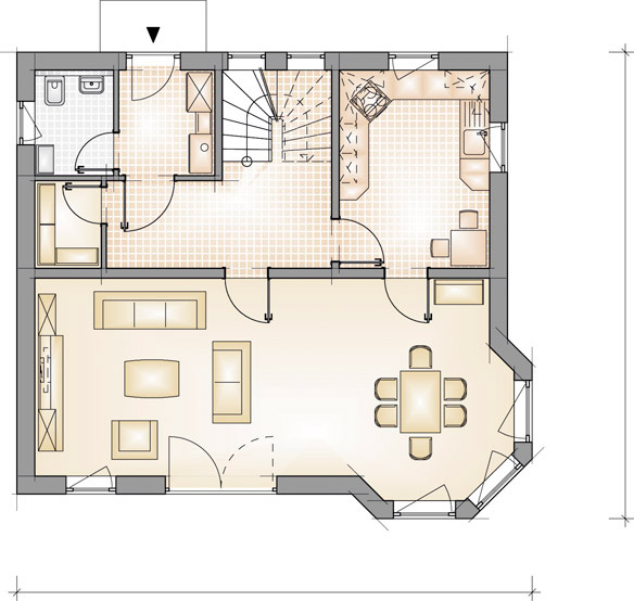 Haustyp C21 – Grundriss Erdgeschoss