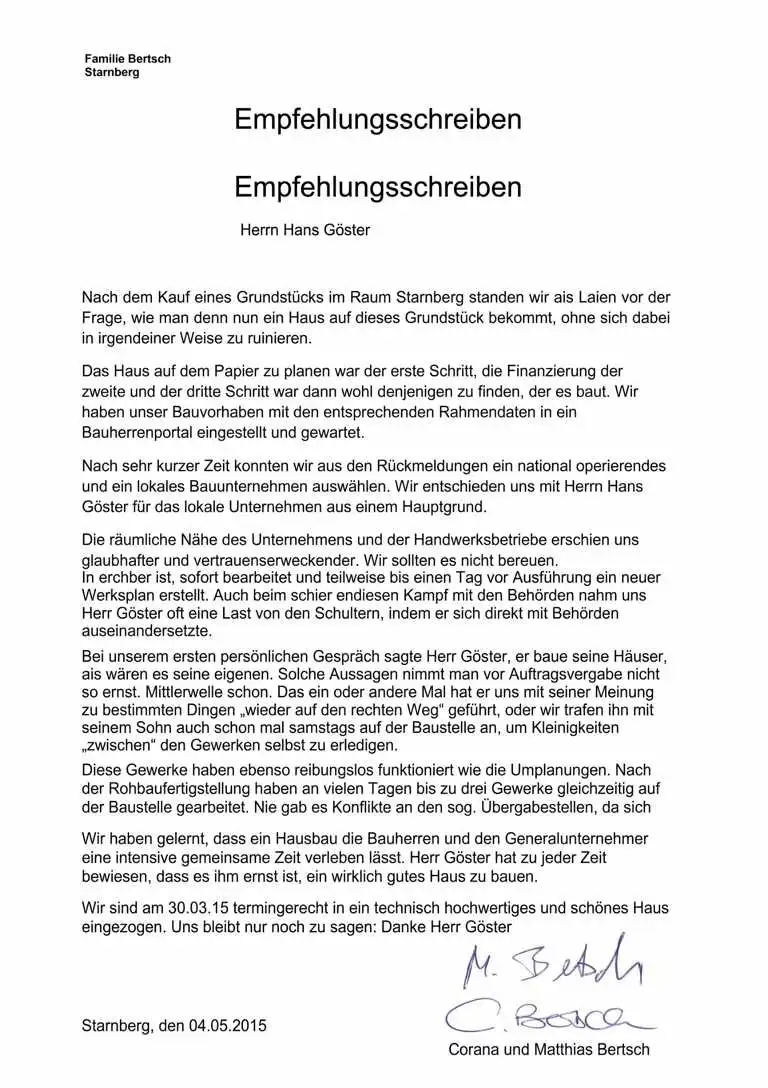 Referenz Familie Kristo