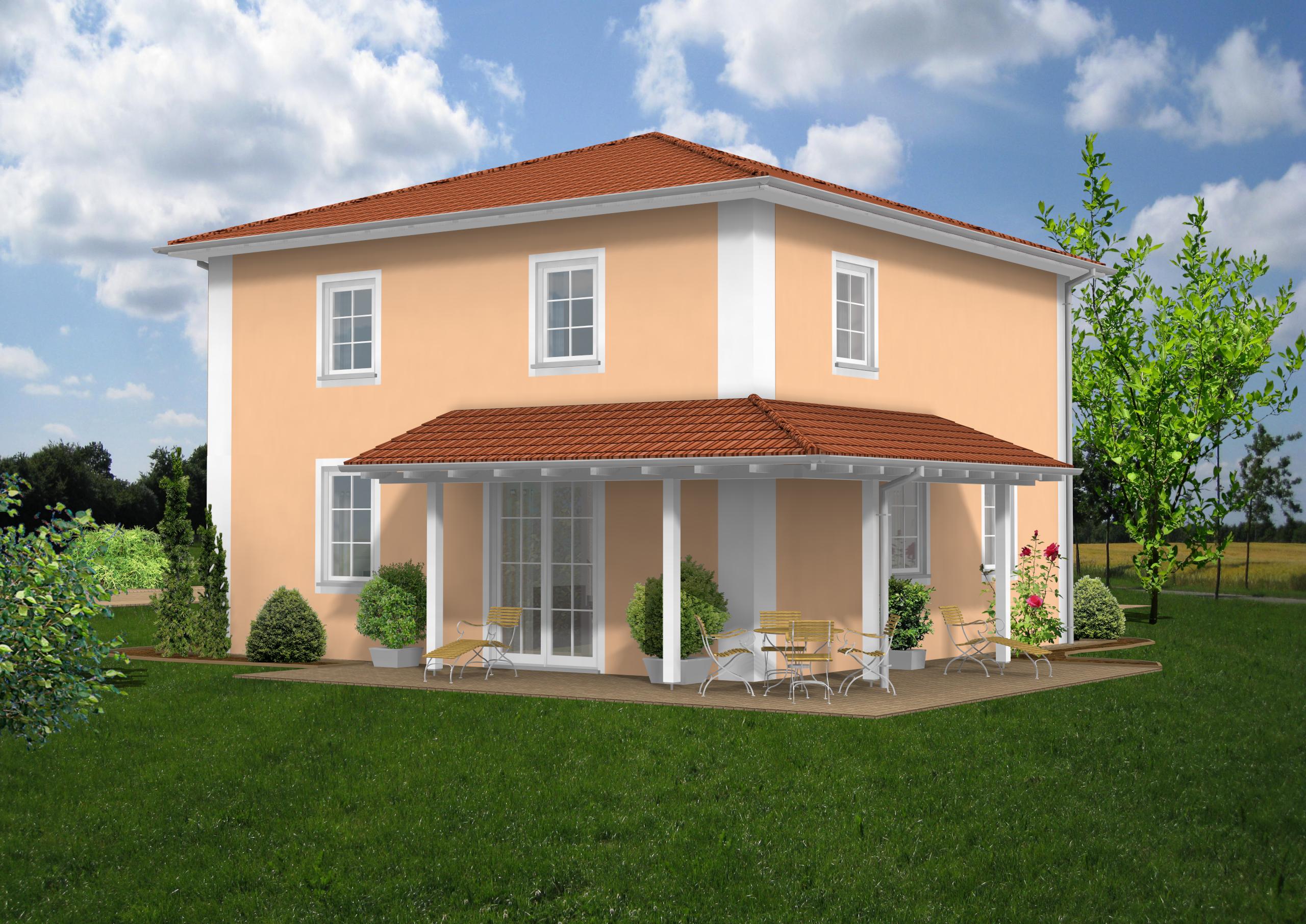Haustyp Opera 11 – Gartenansicht mit Terrasse