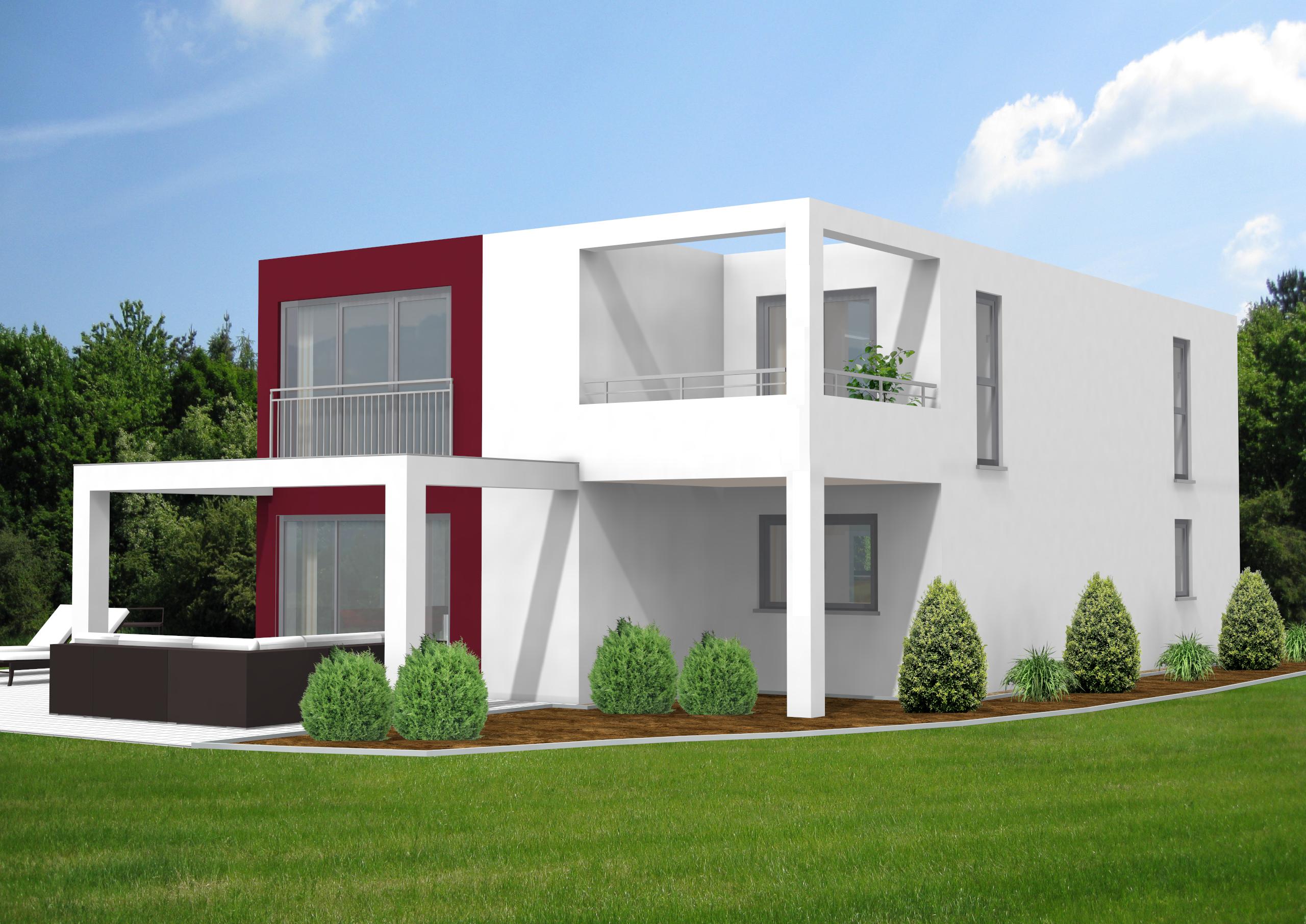Haustyp Opera 12 – Gartenansicht mit Terrasse