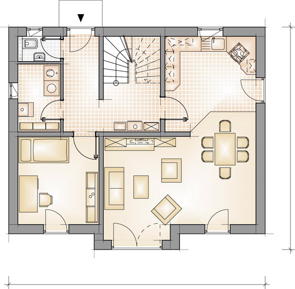 Haustyp C16 – Grundriss Erdgeschoss