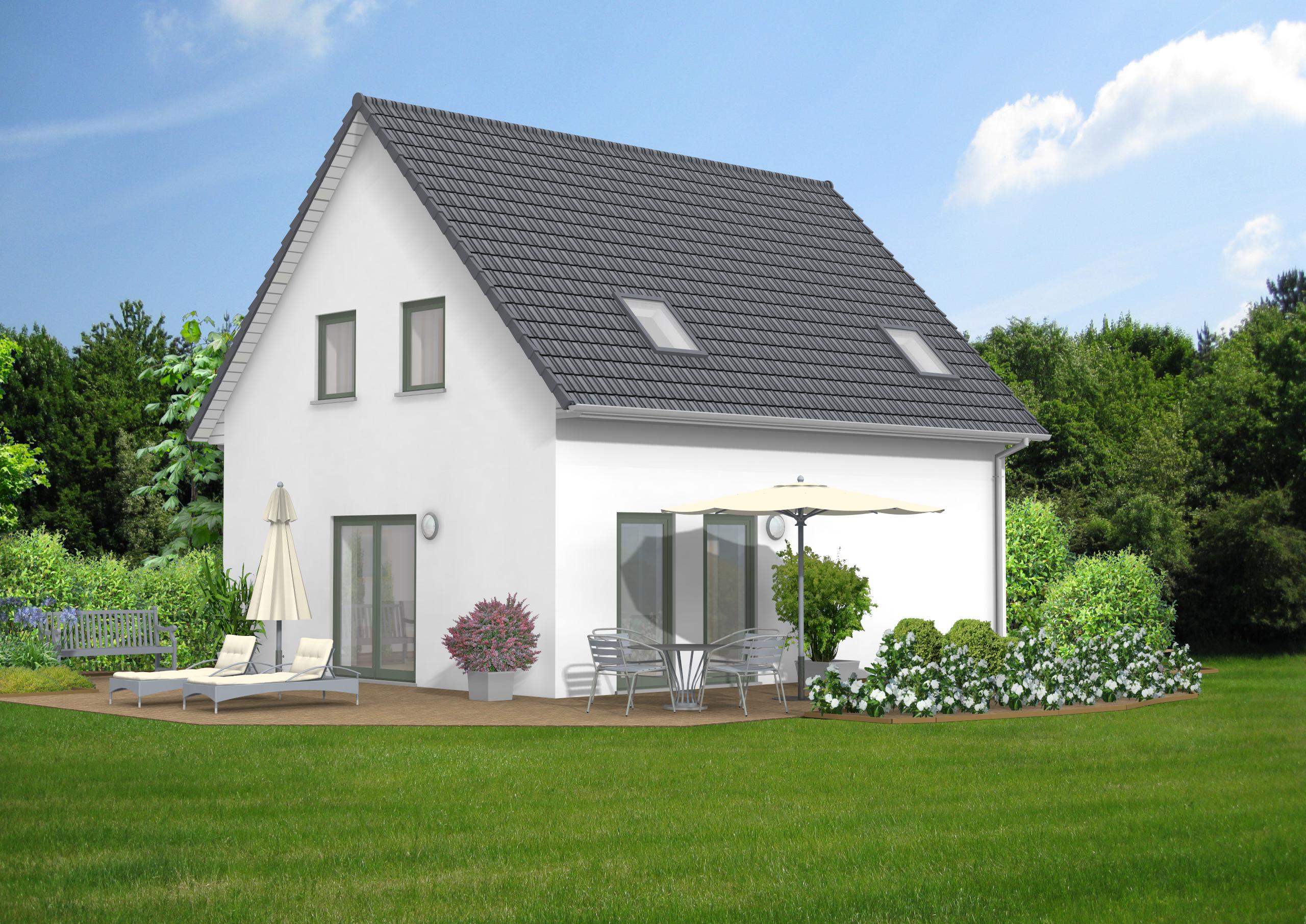 Haustyp C11 – Gartenansicht mit Terrasse